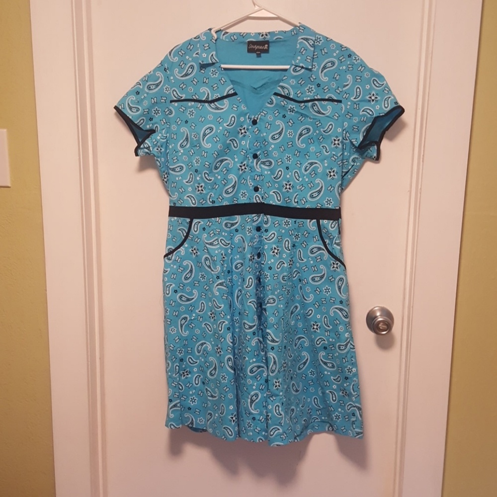 Sourpuss Western cowgirl bandana print dress xxxl